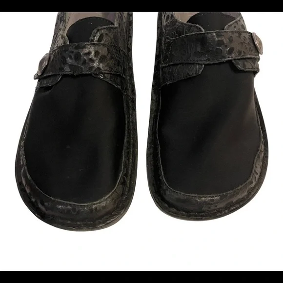 ALEGRIA Black Den-435 Leather Clogs Shoes - Picture 8 of 12